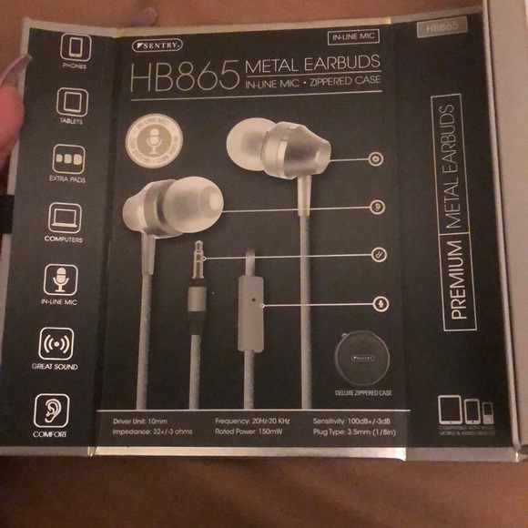 Grey earphones - Picture 3 of 4